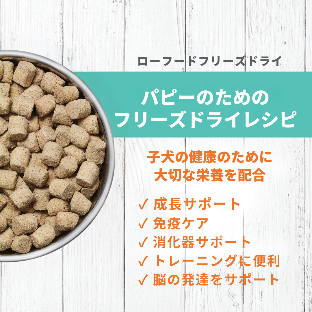 【お試し】子犬用ローフード総合栄養食とトリーツのセット