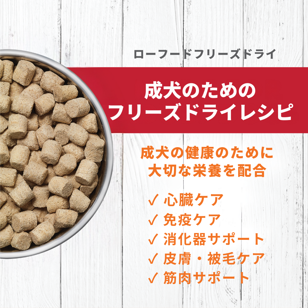 【限定セール】インスティンクト 成犬用ローロンジェビティ フリーズドライビーフ 269g