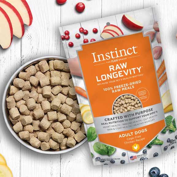 インスティンクト シニア犬用ローロンジェビティ フリーズドライチキン
